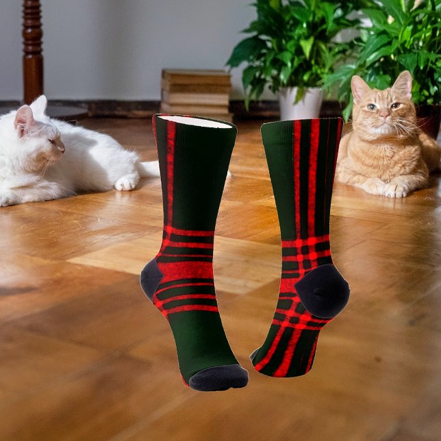  red&black  tartan pattern socks (Creator Uploaded)