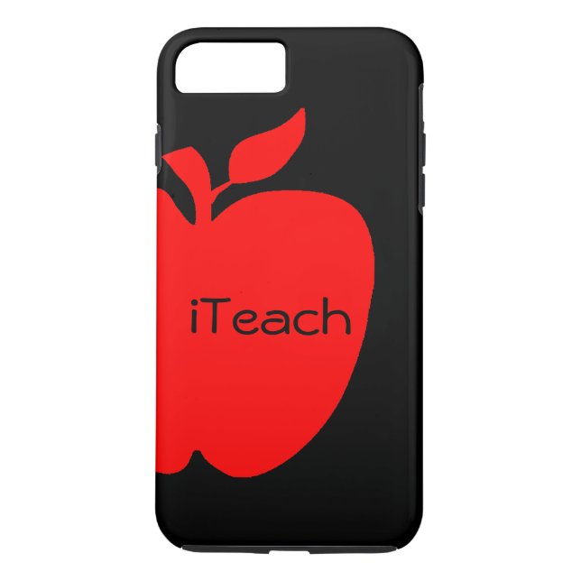Red & Black Teacher's iPhone 7 Plus case (Back)