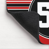 Red Black Team Jersey Fan Gear Name Number Mouse Pad (Corner)