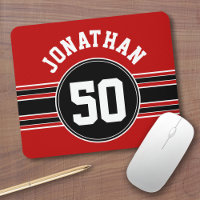 Red Black Team Jersey Fan Gear Name Number