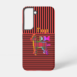 Red Black Top Dog Samsung Galaxy Case