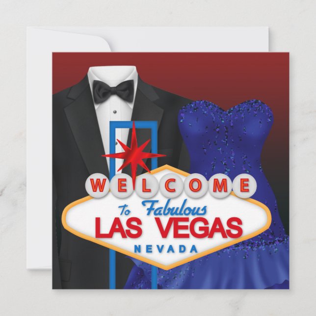 Red Black Tuxedo Mans Birthday Party Invitations (Front)