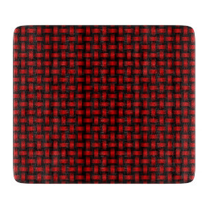 Red Black Weave Pattern Cutting Board