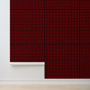 Red Black Weave Pattern Wallpaper