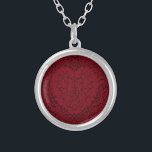 Red Black Wedding Gothic Heart Beautiful Elegant Silver Plated Necklace<br><div class="desc">Our beautiful red and black elegant gothic heart design is great as a dark elegant wedding design.</div>