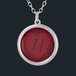 Red Black Wedding Gothic Heart Beautiful Elegant Silver Plated Necklace<br><div class="desc">Our beautiful red and black elegant gothic heart design is great as a dark elegant wedding design.</div>