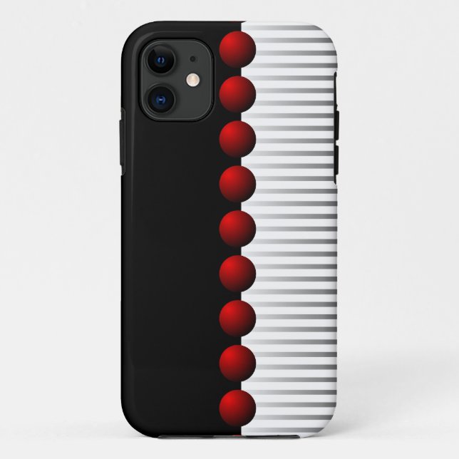 Red Black White and Grey Abstract Case-Mate iPhone Case (Back)