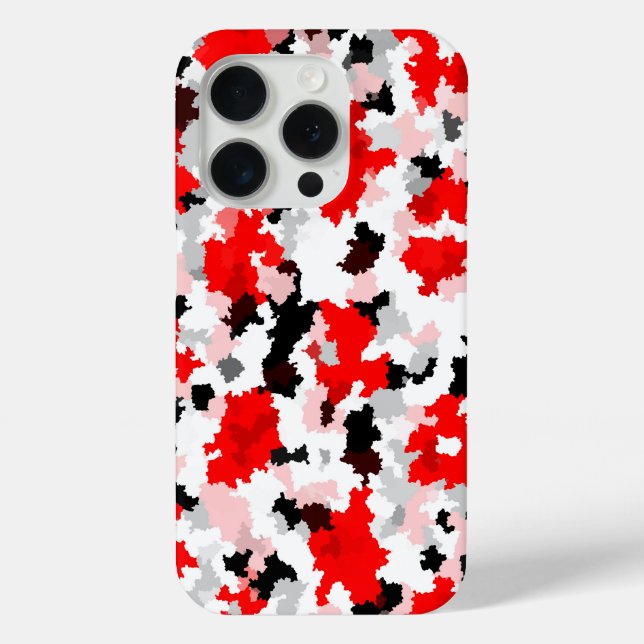 Red Black White Camo Abstract Design  Case-Mate iPhone Case (Back)