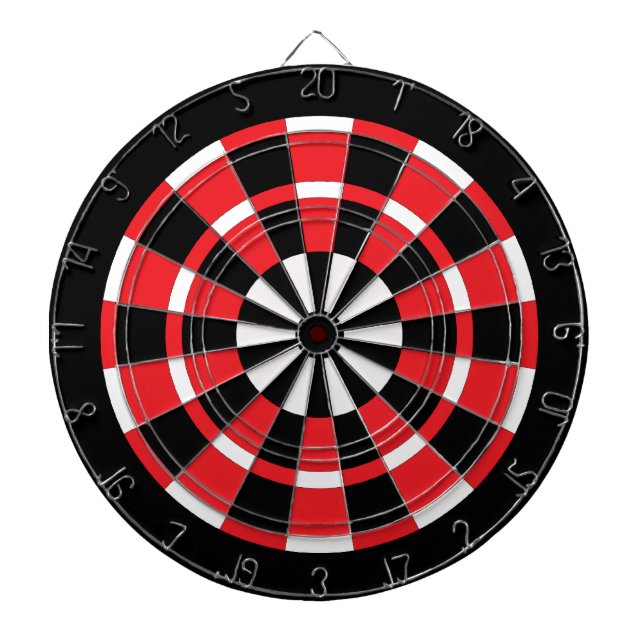 Red Black & White Dartboard (Front)