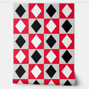  Red Black White Diamond Rhombus  Wallpaper