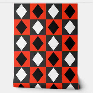  Red Black White Diamond Rhombus  Wallpaper
