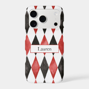 Red Black White Diamond Shape