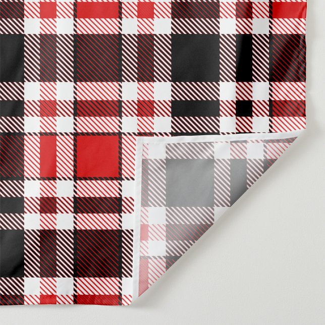 Red Black White Flannel Tartan Pattern Design  Fabric (Creator Uploaded)