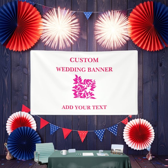 Red Black White Floral Custom Banner | Birthday  (These Minecraft banner designs are perfect for high school grads and gamers alike. Build your party )