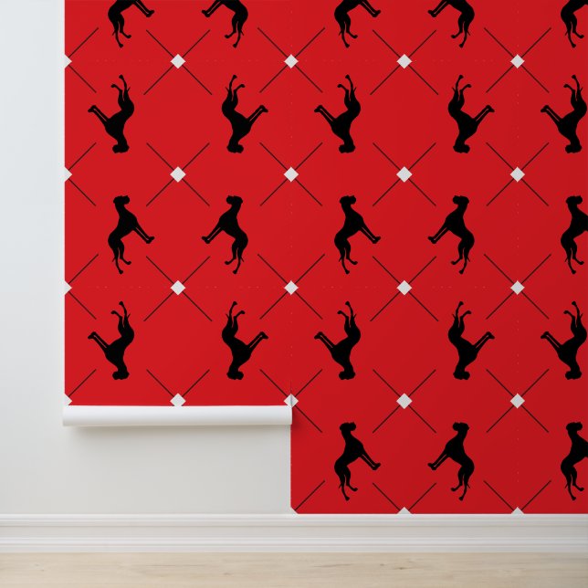Red Black White Great Dane Wallpaper  (Application)
