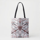 Red, Black, White & Grey Kaleidoscope Tote
