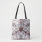 Red, Black, White & Grey Kaleidoscope Tote