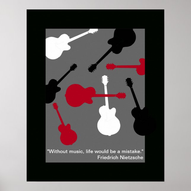 red/black/white guitars for the musician poster (Front)