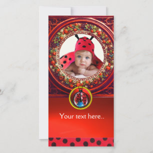RED BLACK WHITE LADYBUG BABY SHOWER PHOTO TEMPLATE