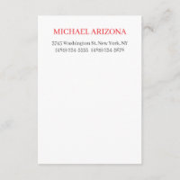 Red Black & White Minimalist Simple Plain Modern