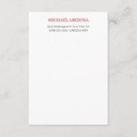 Red Black & White Minimalist Simple Plain Modern