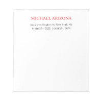Red Black & White Minimalist Simple Plain Modern