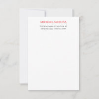 Red Black & White Minimalist Simple Plain Modern