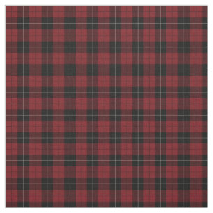 Red Black White Plaid Fabric