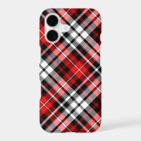 Red Black White Plaid Tartan Pattern Design 