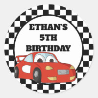 Red Black White Race Car Birthday Party
