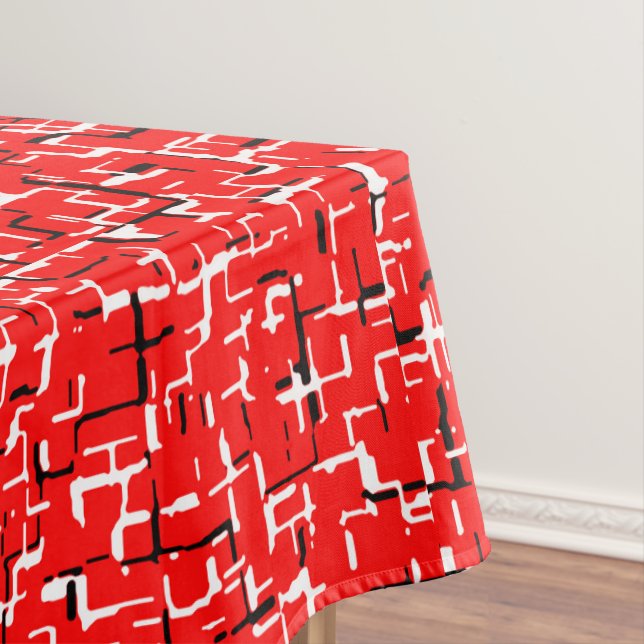 Red Black White Tablecloth (In Situ)