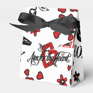Red Black White Valentine Motif Favour Box