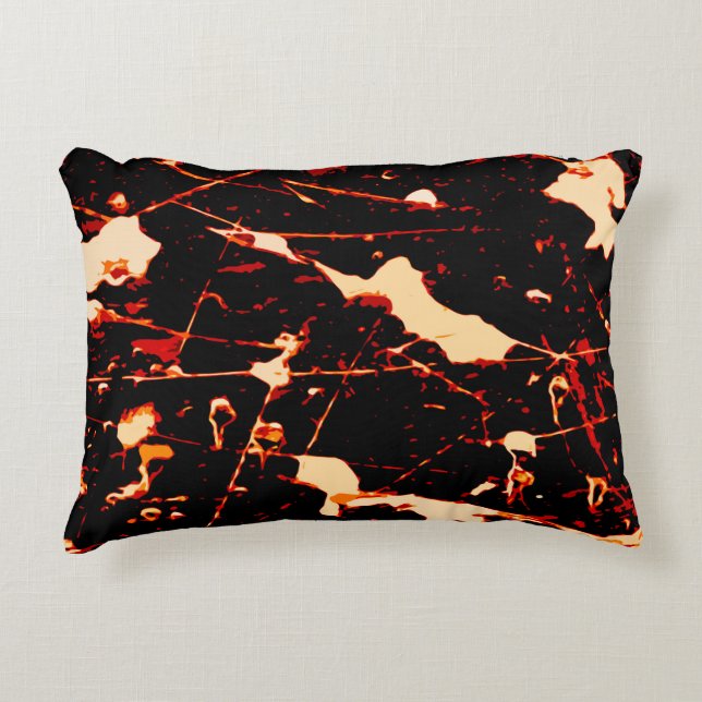 Red Black White Yellow Decorative Cushion (Front)