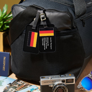 Red Black Yellow Germany Flag German Custom Luggage Tag