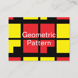 Red Black Yellow Squares Geometric Business Card
