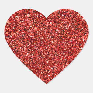 Red Bling, shiny and sparkling Heart Sticker