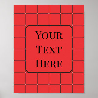 Red Blocks Poster