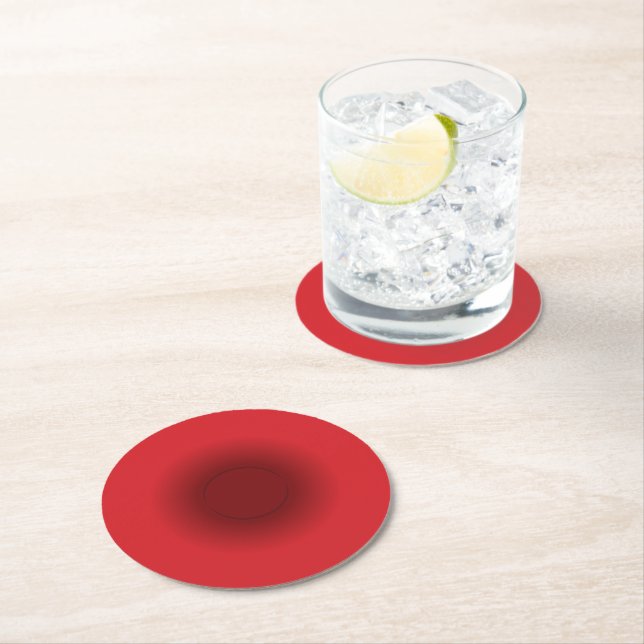 Red Blood Cell Round Paper Coaster (Insitu)