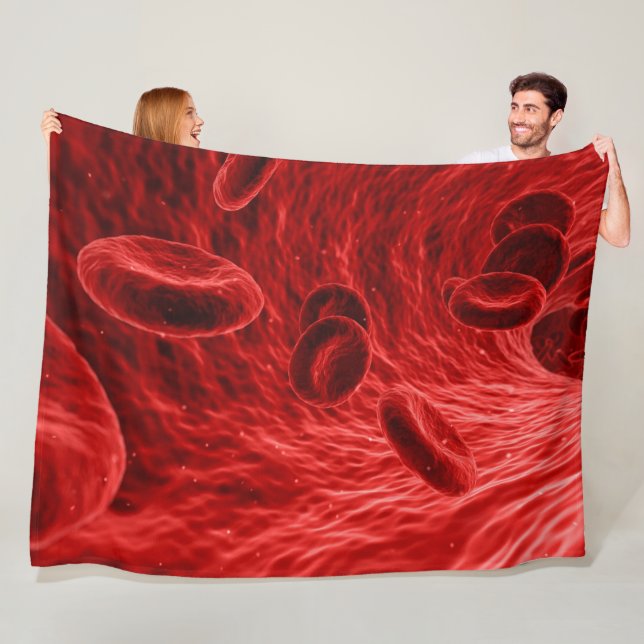 RED BLOOD CELLS FLEECE BLANKET (In Situ)