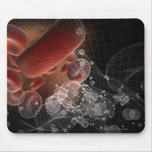Red blood cells in wireframe mouse pad