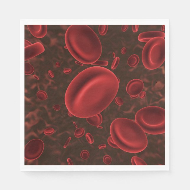 Red Blood Cells Microscopic Napkin (Front)