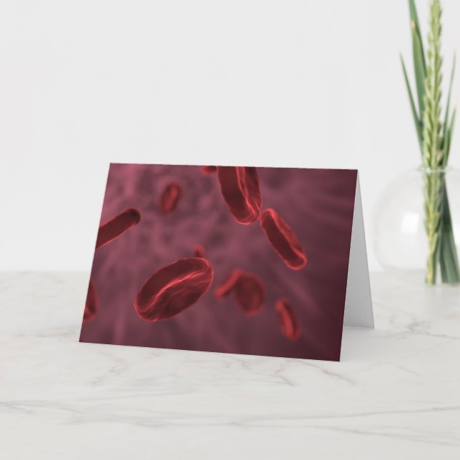 Red Blood Cells Thank You Card (Front)