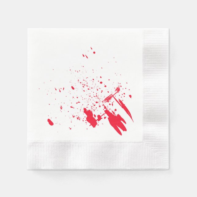 Red Blood Splatter Napkin (Front)