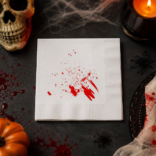 Red Blood Splatter Napkin