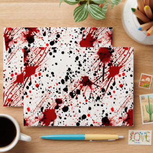 Red Blood Splatter Pattern  Envelope