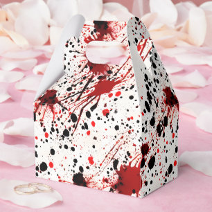 Red Blood Splatter Pattern Favour Box