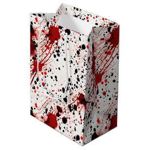 Red Blood Splatter Pattern Medium Gift Bag