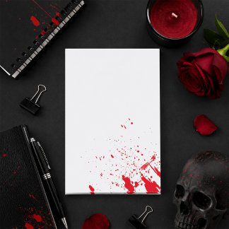 Red Blood Splatter Post-it Notes