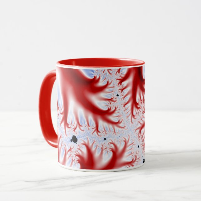 Red Blood Vessels Fractal Mug (Front Left)