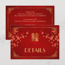 Red Blossom Chinese Wedding Details